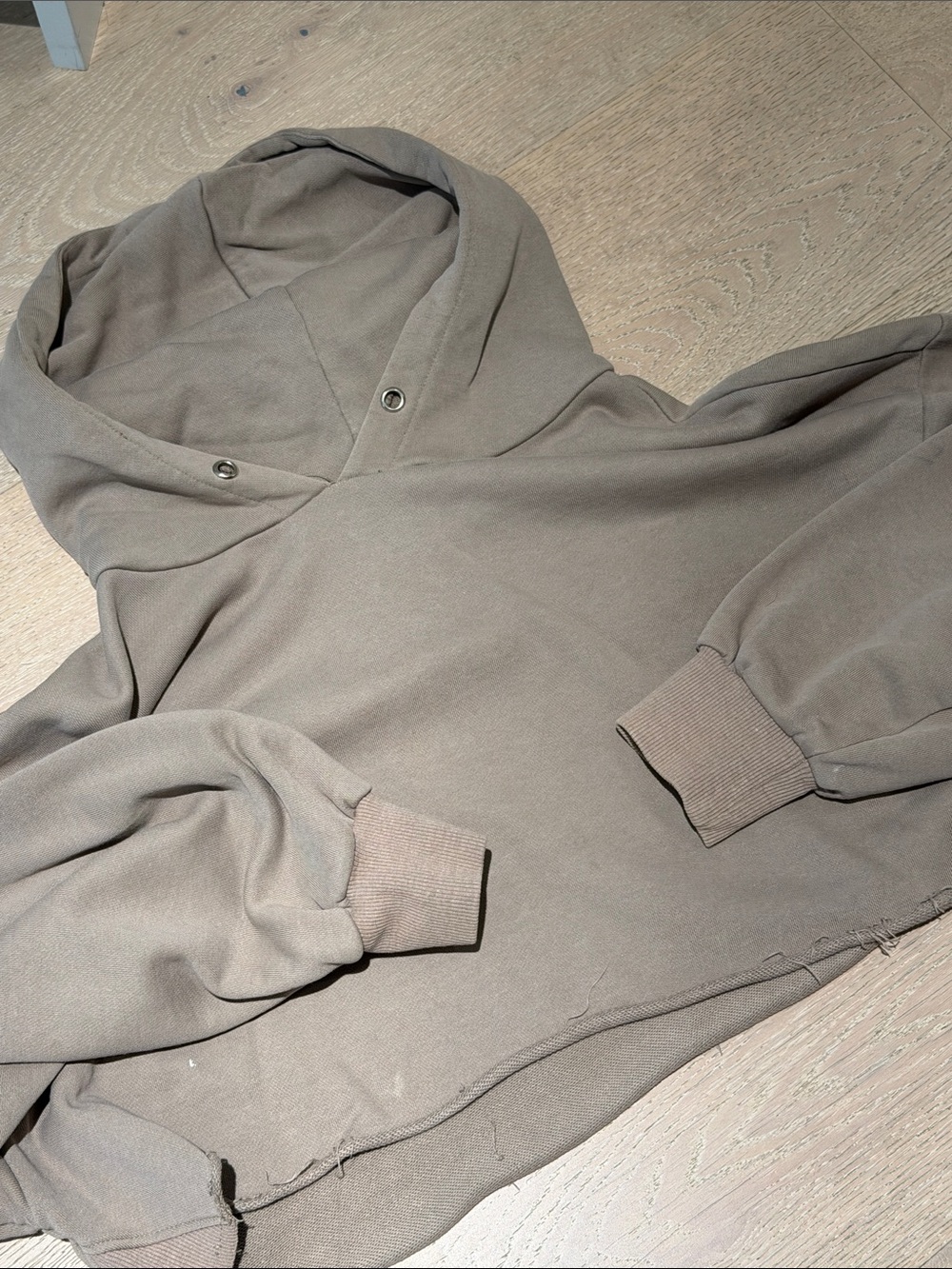 Fashion Nova Women’s Cropped Hoodie in Taupe Brown